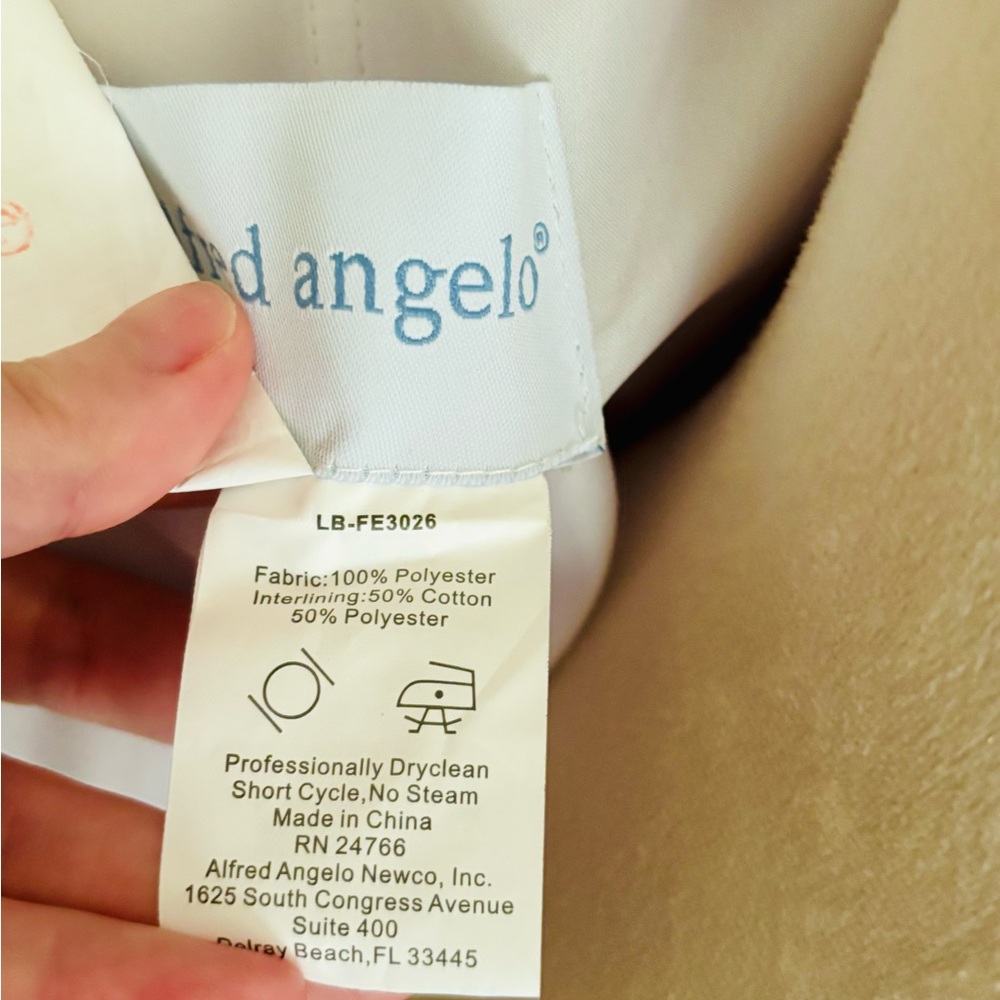 NWT Alfred Angelo Sz 14 Light Grey Sweetheart Halter Formal Bridesmaid Dress - Picture 13 of 13